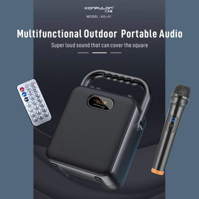 Enceinte Karaoké Konfulon Mini avec Microphone, Bluetooth 5.0 KG-01